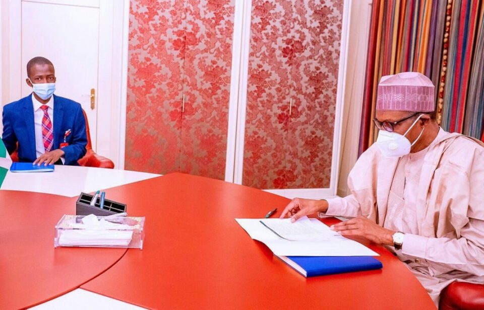 Buhari Meets New EFCC Boss, Abdulrasheed Bawa