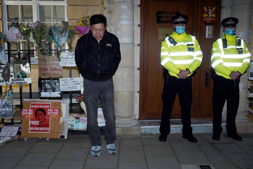 Myanmar's Ambassador In London Locked Outside Embassy